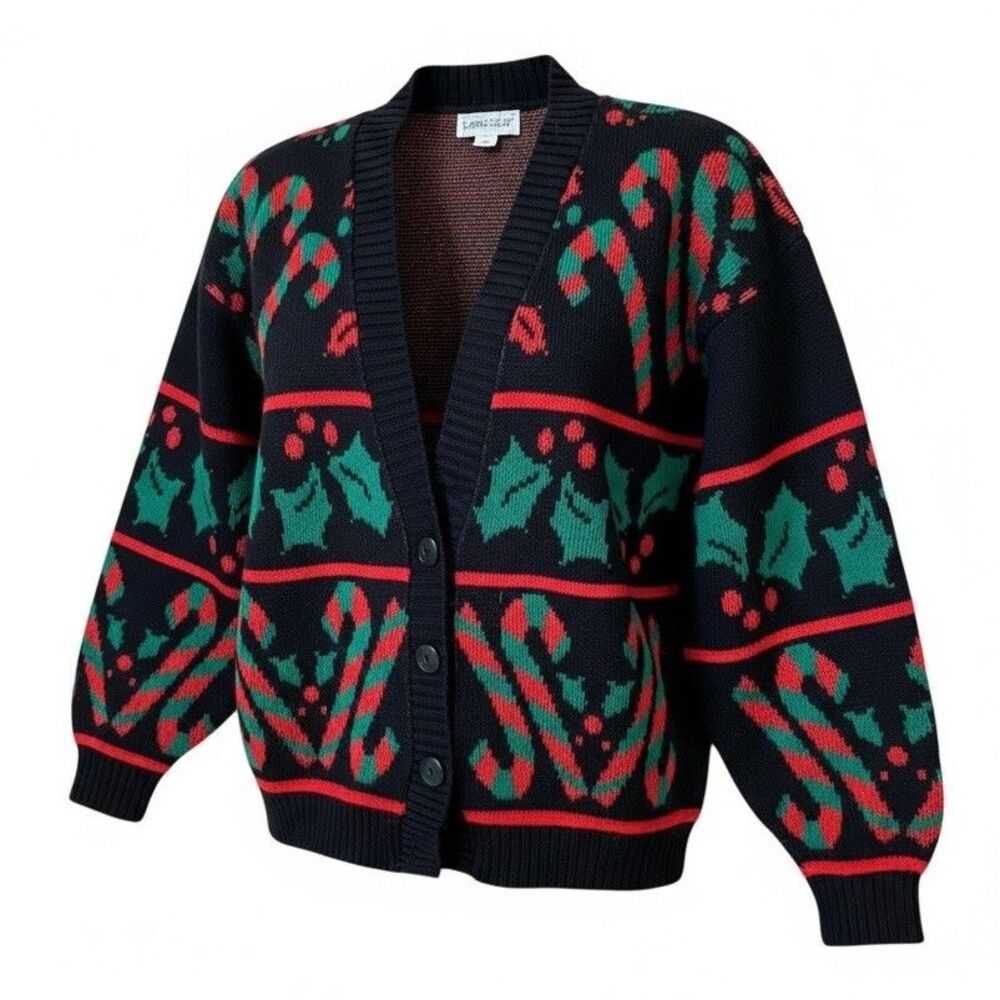 VTG Cabin Creek 90s Christmas Sweater Size Med Grannycore Cabincore